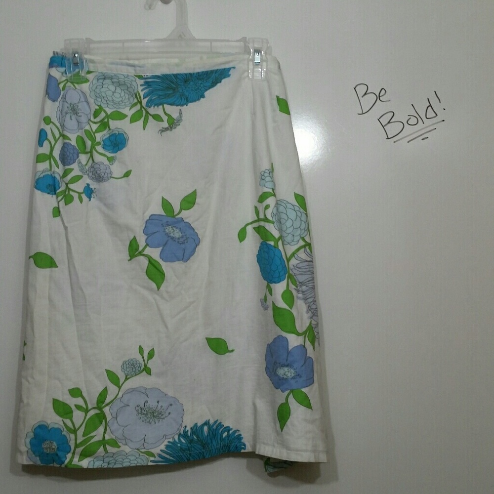 Izod plus size 22W floral A-line skirt used